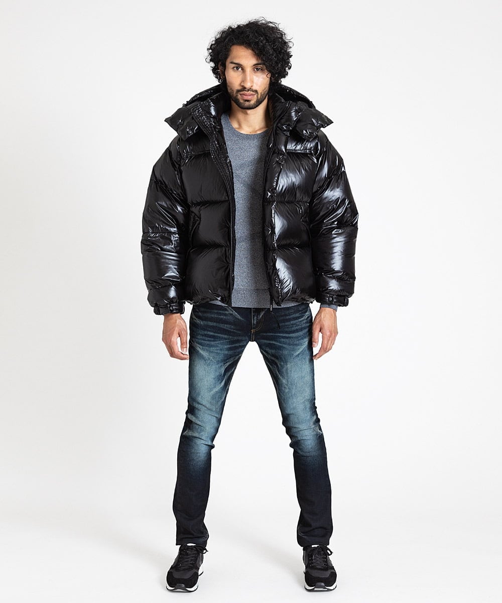 MIJVV13137 MICHEL KLEIN HOMME(ミッシェルクラン オム) ASPESI（アスぺジ）ダウンジャケット ブラック