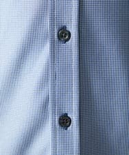 MKBAD50130 MK MICHEL KLEIN HOMME(MKミッシェルクランオム) 【洗濯機洗いOK／ストレッチ/ビジネス対応】アクティブセッター千鳥柄長袖シャツ ブルー