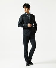 MKBAD50130 MK MICHEL KLEIN HOMME(MKミッシェルクランオム) 【洗濯機洗いOK／ストレッチ/ビジネス対応】アクティブセッター千鳥柄長袖シャツ グレー