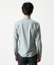 MKBAD50130 MK MICHEL KLEIN HOMME(MKミッシェルクランオム) 【洗濯機洗いOK／ストレッチ/ビジネス対応】アクティブセッター千鳥柄長袖シャツ グレー