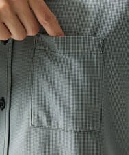 MKBAD50130 MK MICHEL KLEIN HOMME(MKミッシェルクランオム) 【洗濯機洗いOK／ストレッチ/ビジネス対応】アクティブセッター千鳥柄長袖シャツ グレー