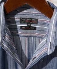 MKBAD53120 MK MICHEL KLEIN HOMME(MKミッシェルクランオム) 【洗える／日本製生地】ドビーリバーシブルシャツ ブルー