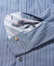 MKBAD53120 MK MICHEL KLEIN HOMME(MKミッシェルクランオム) 【洗える／日本製生地】ドビーリバーシブルシャツ ブルー