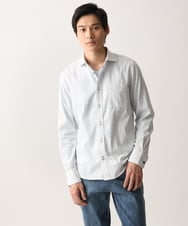 MKBAD53120 MK MICHEL KLEIN HOMME(MKミッシェルクランオム) 【洗える／日本製生地】ドビーリバーシブルシャツ ホワイト