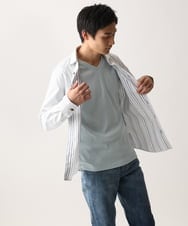MKBAD53120 MK MICHEL KLEIN HOMME(MKミッシェルクランオム) 【洗える／日本製生地】ドビーリバーシブルシャツ ホワイト
