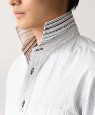 MKBAD53120 MK MICHEL KLEIN HOMME(MKミッシェルクランオム) 【洗える／日本製生地】ドビーリバーシブルシャツ ホワイト