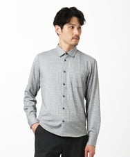 MKBAF19090 MK MICHEL KLEIN HOMME(MKミッシェルクランオム) 【洗える／ストレッチ】オニキスストライプ長袖シャツ グレー