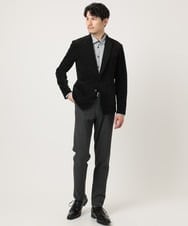MKBAF19090 MK MICHEL KLEIN HOMME(MKミッシェルクランオム) 【洗える／ストレッチ】オニキスストライプ長袖シャツ グレー