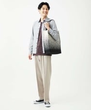 MKBAF19090 MK MICHEL KLEIN HOMME(MKミッシェルクランオム) 【洗える／ストレッチ】オニキスストライプ長袖シャツ グレー