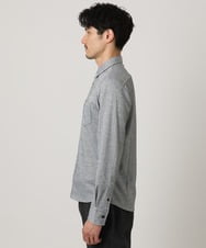 MKBAF19090 MK MICHEL KLEIN HOMME(MKミッシェルクランオム) 【洗える／ストレッチ】オニキスストライプ長袖シャツ グレー