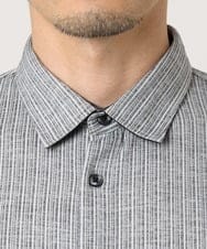 MKBAF19090 MK MICHEL KLEIN HOMME(MKミッシェルクランオム) 【洗える／ストレッチ】オニキスストライプ長袖シャツ グレー