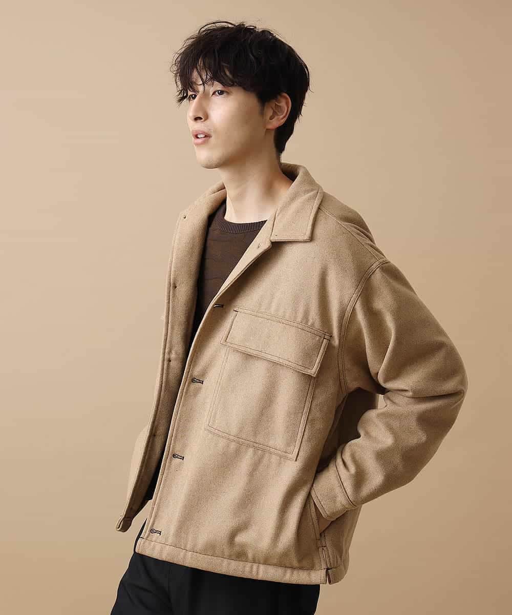 MKBAO41130 MK MICHEL KLEIN HOMME(MKミッシェルクランオム) CPOシャツ ベージュ