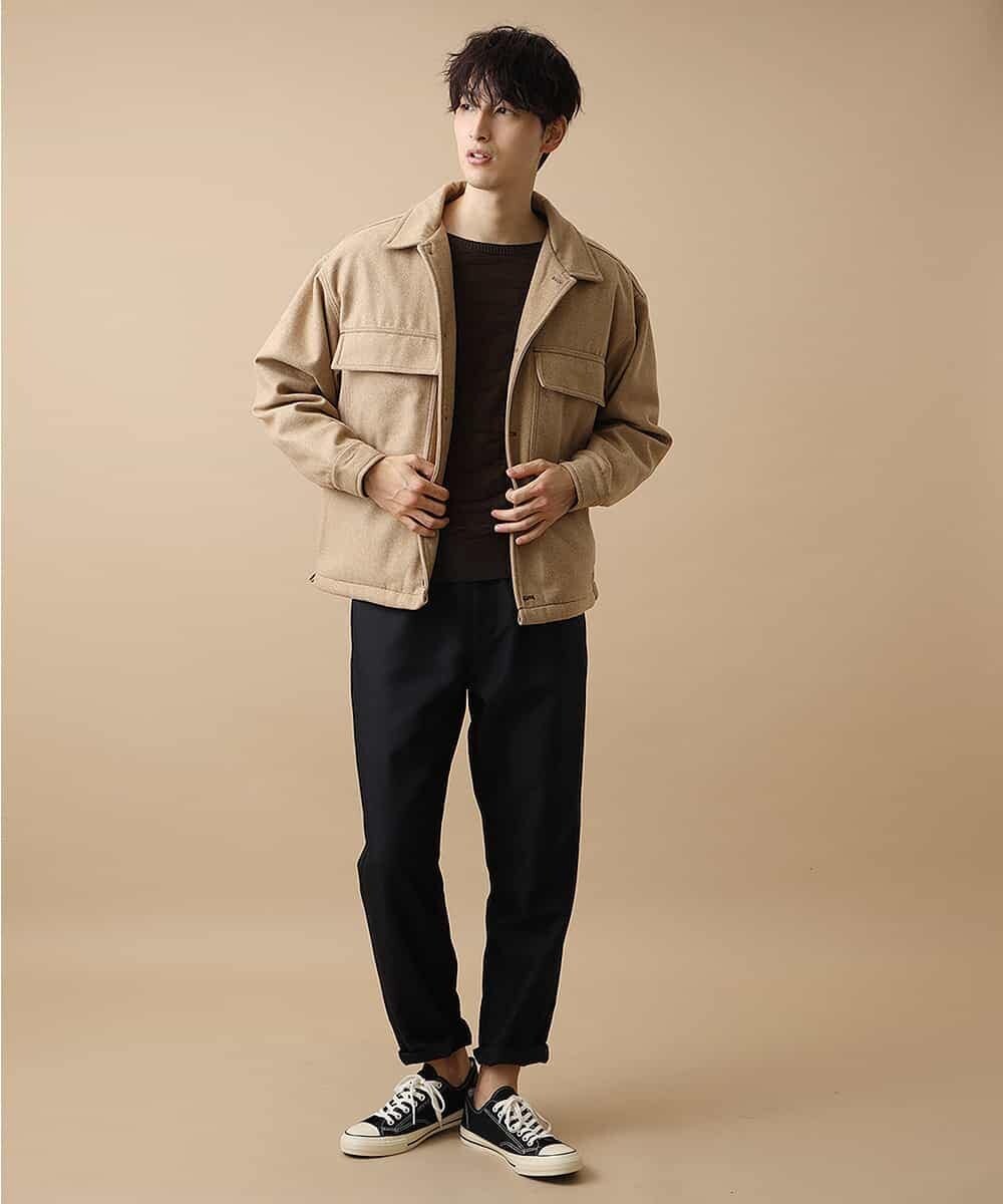 MKBAO41130 MK MICHEL KLEIN HOMME(MKミッシェルクランオム) CPOシャツ ベージュ