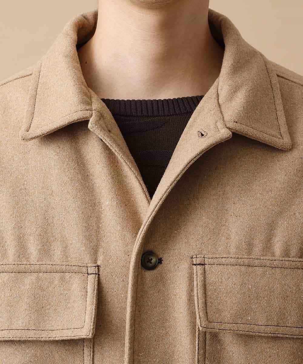 MKBAO41130 MK MICHEL KLEIN HOMME(MKミッシェルクランオム) CPOシャツ ベージュ
