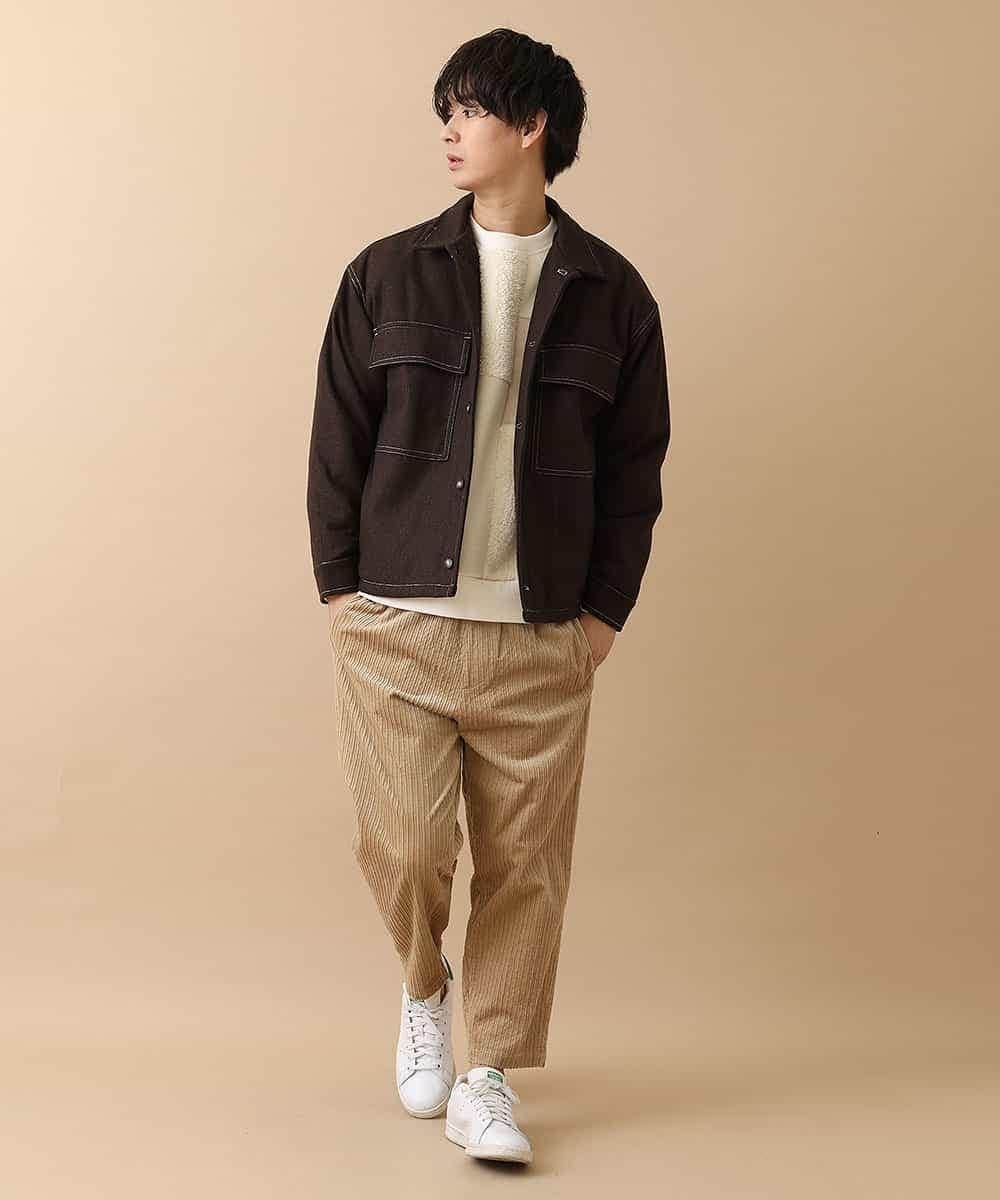 MKBAO41130 MK MICHEL KLEIN HOMME(MKミッシェルクランオム) CPOシャツ ブラウン