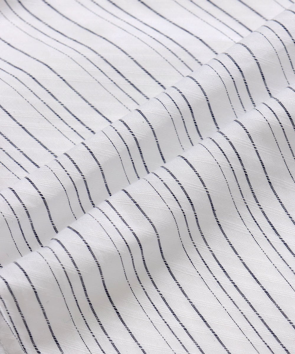 MKBDA56130 MK MICHEL KLEIN HOMME(MKミッシェルクランオム) 【残りわずか/洗える/日本製生地使用】シャドーバイヤスストライプシャツ ネイビー