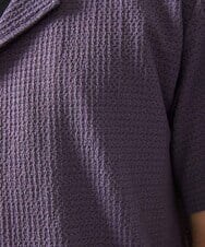 MKBGA03090 MK MICHEL KLEIN HOMME(MKミッシェルクランオム) 【洗える】シアーラッセル オープンカラーシャツ パープル