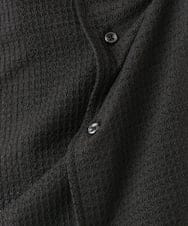MKBGA03090 MK MICHEL KLEIN HOMME(MKミッシェルクランオム) 【洗える】シアーラッセル オープンカラーシャツ ブラック