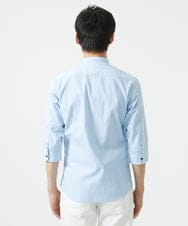 MKBGA54120 MK MICHEL KLEIN HOMME(MKミッシェルクランオム) 【色・サイズ残りわずか】【洗える】ドビーリバーシブル七分袖シャツ ライトブルー