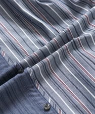 MKBGA54120 MK MICHEL KLEIN HOMME(MKミッシェルクランオム) 【色・サイズ残りわずか】【洗える】ドビーリバーシブル七分袖シャツ ブルー