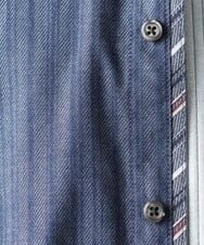 MKBGA54120 MK MICHEL KLEIN HOMME(MKミッシェルクランオム) 【色・サイズ残りわずか】【洗える】ドビーリバーシブル七分袖シャツ ブルー