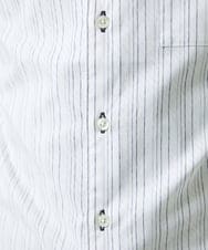 MKBGA57130 MK MICHEL KLEIN HOMME(MKミッシェルクランオム) 【SOLDOUT】【日本製生地】シャドーバイヤスストライプ七分袖シャツ  ホワイト
