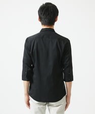 MKBGA60150 MK MICHEL KLEIN HOMME(MKミッシェルクランオム) 【残りわずか】【洗える / 高通気素材】イタリアンカラー七分袖シャツ  ブラック