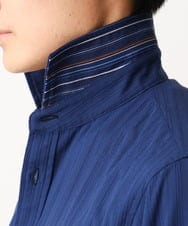 MKBGA70100 MK MICHEL KLEIN HOMME(MKミッシェルクランオム) 【WEB限定】日本製素材使用 リバーストライプ長袖シャツ/ ブルー