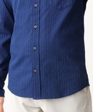 MKBGA70100 MK MICHEL KLEIN HOMME(MKミッシェルクランオム) 【WEB限定】日本製素材使用 リバーストライプ長袖シャツ/ ブルー
