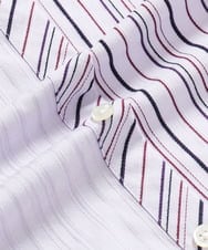 MKBGA70100 MK MICHEL KLEIN HOMME(MKミッシェルクランオム) 【WEB限定】日本製素材使用 リバーストライプ長袖シャツ/ ラベンダー