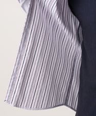 MKBGA70100 MK MICHEL KLEIN HOMME(MKミッシェルクランオム) 【WEB限定】日本製素材使用 リバーストライプ長袖シャツ/ ラベンダー