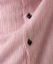 MKBGC21130 MK MICHEL KLEIN HOMME(MKミッシェルクランオム) 【洗える】楊柳ストライプ七分袖シャツ ピンク