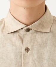 MKBGC61130 MK MICHEL KLEIN HOMME(MKミッシェルクランオム) 【洗える/ ドライタッチ】 シャルバート楊柳七分袖シャツ アイボリー