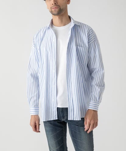 MKBGC83090 MK MICHEL KLEIN HOMME 【リラックスシルエット/フリーサイズ】ストライプ長袖