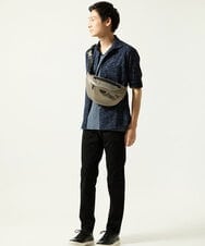 MKBHA58130 MK MICHEL KLEIN HOMME(MKミッシェルクランオム) 【色・サイズ残りわずか】カノコプリント七分袖シャツ ネイビー