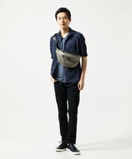 MKBHA58130 MK MICHEL KLEIN HOMME(MKミッシェルクランオム) 【色・サイズ残りわずか】カノコプリント七分袖シャツ ネイビー