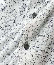 MKBHA58130 MK MICHEL KLEIN HOMME(MKミッシェルクランオム) 【色・サイズ残りわずか】カノコプリント七分袖シャツ ホワイト