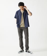 MKBHC59130 MK MICHEL KLEIN HOMME(MKミッシェルクランオム) 【洗える / 快適高通気素材】カラミストレッチ開襟シャツ ネイビー