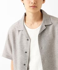 MKBHC59130 MK MICHEL KLEIN HOMME(MKミッシェルクランオム) 【洗える / 快適高通気素材】カラミストレッチ開襟シャツ アイボリー