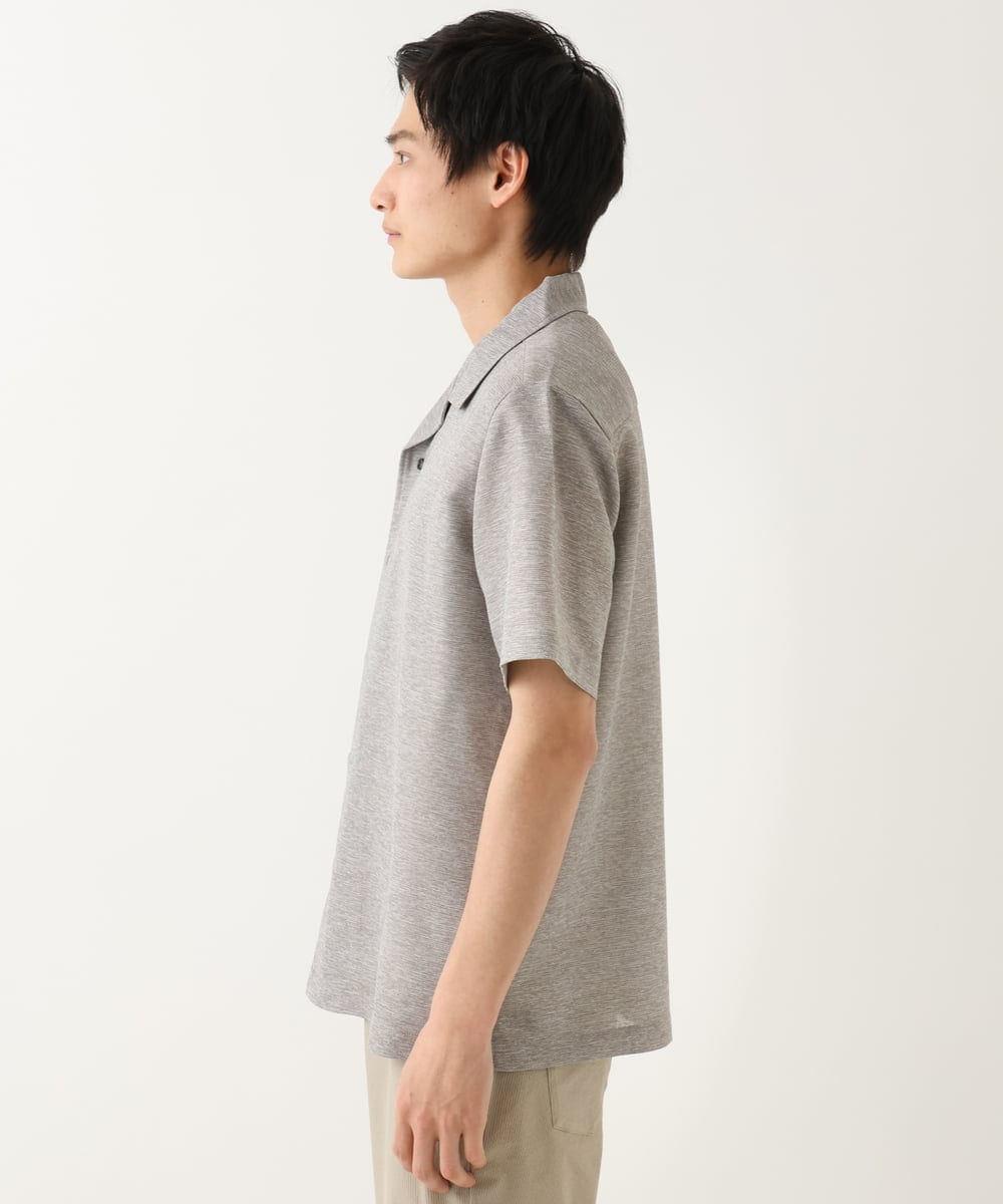 MKBHC59130 MK MICHEL KLEIN HOMME(MKミッシェルクランオム) 【洗える / 快適高通気素材】カラミストレッチ開襟シャツ アイボリー