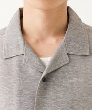 MKBHC59130 MK MICHEL KLEIN HOMME(MKミッシェルクランオム) 【洗える / 快適高通気素材】カラミストレッチ開襟シャツ アイボリー