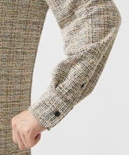 MKBJX06130 MK MICHEL KLEIN HOMME(MKミッシェルクランオム) 【残りわずか／秋シャツ／ゆったりサイズ】長袖シャツ/ツィードジャージ ダークグレー