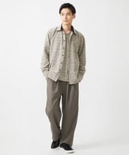 MKBJX06130 MK MICHEL KLEIN HOMME(MKミッシェルクランオム) 【残りわずか／秋シャツ／ゆったりサイズ】長袖シャツ/ツィードジャージ ダークグレー