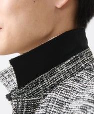 MKBJX06130 MK MICHEL KLEIN HOMME(MKミッシェルクランオム) 【残りわずか／秋シャツ／ゆったりサイズ】長袖シャツ/ツィードジャージ ダークグレー