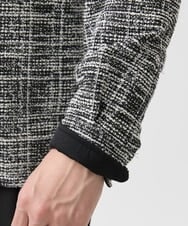 MKBJX06130 MK MICHEL KLEIN HOMME(MKミッシェルクランオム) 【残りわずか／秋シャツ／ゆったりサイズ】長袖シャツ/ツィードジャージ ダークグレー