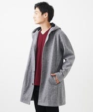 MKCCC32150 MK MICHEL KLEIN HOMME(MKミッシェルクランオム) 【残りわずか！/在庫限り/男女兼用】フードコーディガン / ブラッシュドメルトンジャージ グレー