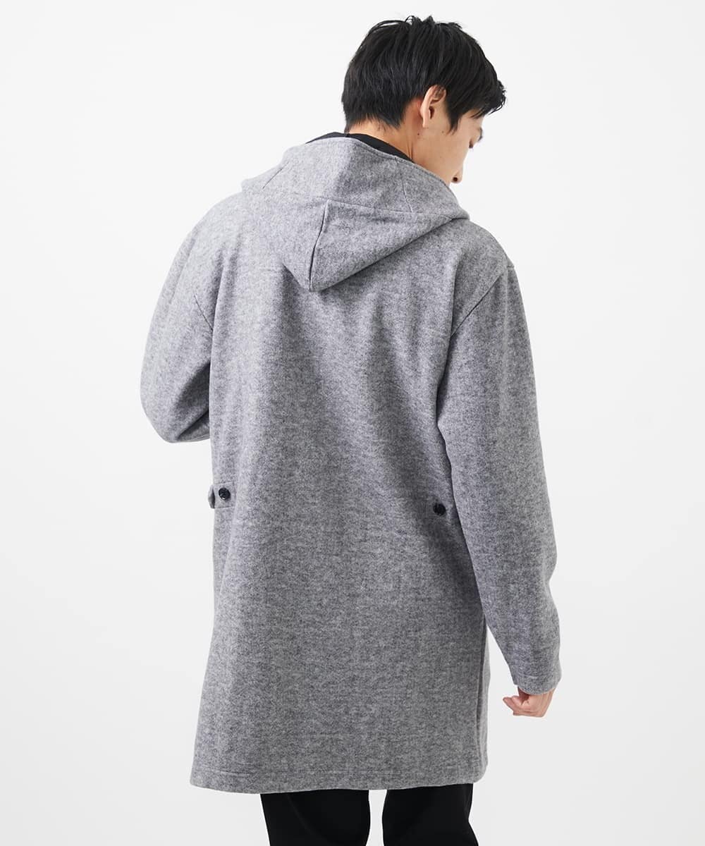 MKCCC32150 MK MICHEL KLEIN HOMME(MKミッシェルクランオム) 【残りわずか！/在庫限り/男女兼用】フードコーディガン / ブラッシュドメルトンジャージ グレー