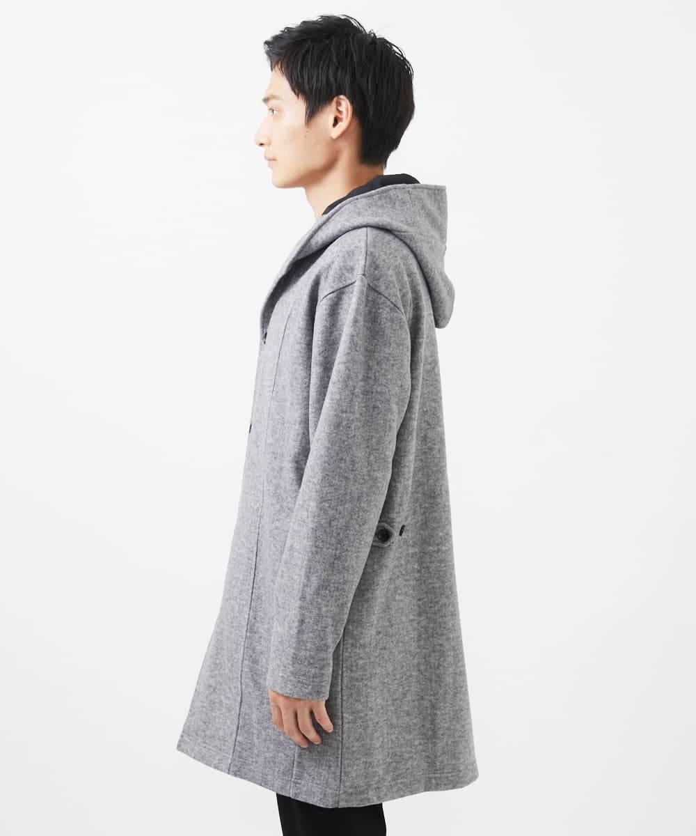 MKCCC32150 MK MICHEL KLEIN HOMME(MKミッシェルクランオム) 【残りわずか！/在庫限り/男女兼用】フードコーディガン / ブラッシュドメルトンジャージ グレー