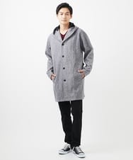 MKCCC32150 MK MICHEL KLEIN HOMME(MKミッシェルクランオム) 【残りわずか！/在庫限り/男女兼用】フードコーディガン / ブラッシュドメルトンジャージ グレー