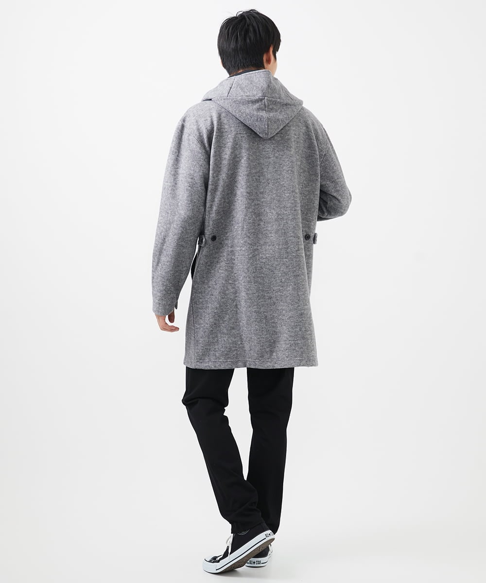 MKCCC32150 MK MICHEL KLEIN HOMME(MKミッシェルクランオム) 【残りわずか！/在庫限り/男女兼用】フードコーディガン / ブラッシュドメルトンジャージ グレー